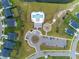 Overhead aerial view of community pool, parking and playground amenities at 311 Beachgrass Ln, Summerville, SC 29486