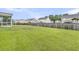 A view of the backyard looking towards fenced houses surrounded by green grass at 423 Watershed Dr, Goose Creek, SC 29445