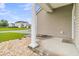 Covered front porch with a support column and decorative stone at 423 Watershed Dr, Goose Creek, SC 29445