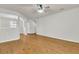 Spacious living room with hardwood floors, a ceiling fan, and an open layout at 423 Watershed Dr, Goose Creek, SC 29445