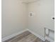 View of a simple laundry area setup with connections for a washer and dryer at 430 Pender Woods Dr, Summerville, SC 29486