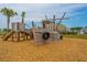 Nautical themed playground with wooden play structure, slide, and a swing at 430 Pender Woods Dr, Summerville, SC 29486