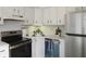 Well-maintained kitchen with stainless appliances, white cabinets, and laminate countertops at 519 Parkdale Dr # J, Charleston, SC 29414