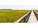 Scenic wooden boardwalk stretching through lush marshland, offering a peaceful and immersive nature experience at 555 Double Eagle, Seabrook Island, SC 29455