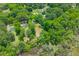 An aerial view shows the home's location among a dense green canopy near a marsh at 7239 Commodore Rd, Hollywood, SC 29449