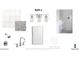Bath 2 design board showing shower, fixtures, and tile samples at 931 Kincade Dr, Mount Pleasant, SC 29464