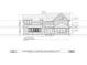 Scaled front elevation blueprint of a modern home with multiple windows, siding and a metal roof at 931 Kincade Dr, Mount Pleasant, SC 29464