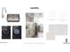 Bright laundry inspiration board featuring modern washer and dryer, storage, and stylish fixtures at 931 Kincade Dr, Mount Pleasant, SC 29464