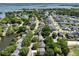 Expansive aerial view of the community showcasing a residential area with lush trees, and waterways at 1048 Wayfarer Ln, Charleston, SC 29412