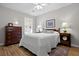 Bedroom with wood floors and traditional furnishings at 1048 Wayfarer Ln, Charleston, SC 29412