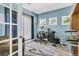 Bright home office features ample desk space, natural light, and modern decor at 113 Southernwood Dr, Ladson, SC 29456