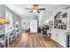 Versatile bonus room with hardwood floors and ample space for various activities at 1416 Glencoe Dr, Mount Pleasant, SC 29464
