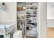 Well-organized Bedroom closet with shelves, hanging rods, and ample storage space for baby clothes at 1517 Faith St, Mount Pleasant, SC 29466