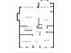 Floor plan of the house displaying the layout of kitchen, living room, and dining area at 1517 Faith St, Mount Pleasant, SC 29466