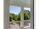 Covered porch featuring view of mature trees and a lake in the background at 1527 Wando View St, Charleston, SC 29492