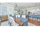Open-concept dining area with views of the living room and kitchen, perfect for Gathering gatherings and entertaining guests at 1545 Calaveras Cir, Mount Pleasant, SC 29466