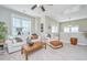 Bright living area with a ceiling fan, plush seating, and natural light at 1545 Calaveras Cir, Mount Pleasant, SC 29466