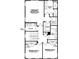 Floor plan showcasing the layout of the second floor with bedrooms, bathrooms, and a laundry room at 1575 Trailmore Ln, Summerville, SC 29486
