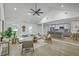 Spacious living room with vaulted ceilings, recessed lighting, stylish furnishings, and an open floor plan at 169 Southwold Cir, Goose Creek, SC 29445