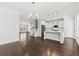 Open concept living space features hardwood floors, a fireplace and eat in kitchen at 2200 Hamlin Sound Cir, Mount Pleasant, SC 29466