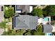 Overhead view of home showing roof, landscaping, and pool, showcasing backyard oasis at 2449 Daniel Island Dr, Daniel Island, SC 29492
