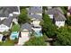 Aerial view of home with pool and garage, showing the property's layout and features at 2449 Daniel Island Dr, Daniel Island, SC 29492