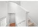 Bright stairway with plush carpet, white risers and a window at 261 Celestial Blvd, Summerville, SC 29486