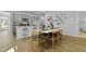 Modern kitchen with gray cabinets and a dining area and stylish decor at 288 Watersglen Dr, Summerville, SC 29486