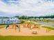 A fun-filled playground with climbing structures, slides, swings, and picnic tables in a well-maintained community at 288 Watersglen Dr, Summerville, SC 29486