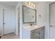 Bathroom featuring a modern vanity with ample cabinet space and designer finishes at 300 Saxony Loop, Summerville, SC 29486