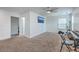 Bedroom with a ceiling fan, TV, and two windows that provide great natural light at 300 Saxony Loop, Summerville, SC 29486