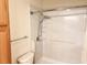 Bathroom shower with shower head and a textured white wall at 311 Dupont Way, Summerville, SC 29485