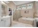 The bathroom features a walk-in closet, walk-in shower, garden tub, and large windows at 315 Clubview Rd, Summerville, SC 29485