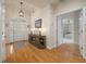 Spacious foyer featuring hardwood floors, a high ceiling, and natural light at 315 Clubview Rd, Summerville, SC 29485