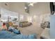 Bright living room with high ceilings, open floor plan, and kitchen views at 315 Clubview Rd, Summerville, SC 29485
