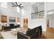 Bright living room with hardwood floors, neutral walls and a soaring ceiling at 317 Sabal Palmetto Ct, Moncks Corner, SC 29461