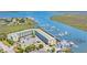 Aerial view of marina condos with boat slips and waterfront access at 3701 Docksite Rd # 220, Edisto Island, SC 29438