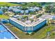 Aerial view of complex, showcasing its waterfront location and community amenities at 3701 Docksite Rd # 220, Edisto Island, SC 29438