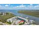 Expansive aerial perspective of the building, highlighting its prime waterfront location at 3701 Docksite Rd # 220, Edisto Island, SC 29438