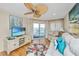 Relax in this cozy living room with waterfront view at 3701 Docksite Rd # 220, Edisto Island, SC 29438