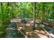 Outdoor playground with slides and climbing structures surrounded by lush greenery and walking paths at 4009 E Amy Ln, Johns Island, SC 29455