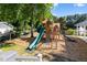 Backyard playground with slides, climbing wall, and a lovely water view at 4009 E Amy Ln, Johns Island, SC 29455