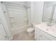 Bathroom with a tub and shower, white vanity with sink, and tile flooring at 524 Richfield Way, Summerville, SC 29486