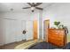 Bright bedroom with three closets and dresser, providing ample storage space at 525 Tayrn Dr, Wando, SC 29492
