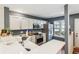 Modern kitchen with stainless steel appliances and stylish white cabinetry at 525 Tayrn Dr, Wando, SC 29492