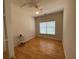 Bedroom featuring wood floors, bright natural light and ceiling fan at 7517 Whispering Oak Dr, Hanahan, SC 29410
