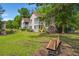 Scenic backyard view of a townhouse featuring a well-manicured lawn near a tranquil pond at 7921 Cricket Ct # 305 E, North Charleston, SC 29418