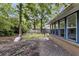Spacious backyard featuring mature trees and a wood fence at 809 O'Sullivan Dr, Mount Pleasant, SC 29464