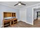 Bedroom with a ceiling fan, closet, and a wood desk at 809 O'Sullivan Dr, Mount Pleasant, SC 29464