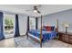 Spacious main bedroom with natural light, hardwood floors and ceiling fan at 809 O'Sullivan Dr, Mount Pleasant, SC 29464